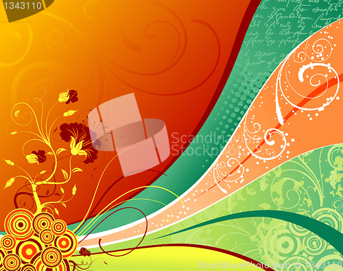 Image of Grunge flower background