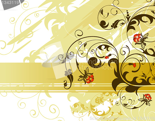 Image of Grunge flower background