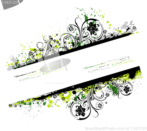 Image of Abstract floral frame