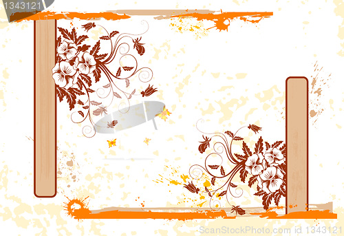 Image of Abstract floral frame