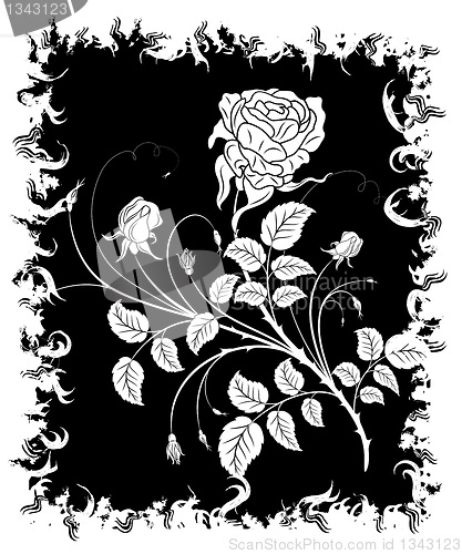 Image of Abstract floral frame