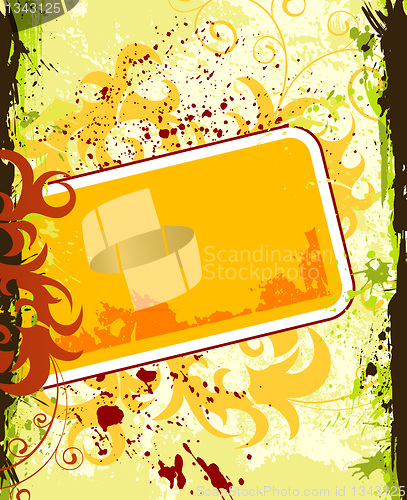 Image of Grunge flower frame