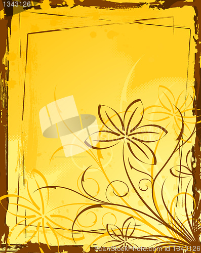 Image of Grunge flower background