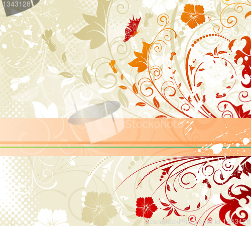 Image of Grunge flower background