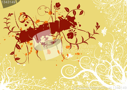 Image of Abstract floral frame