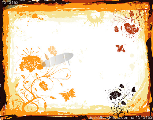 Image of Abstract floral frame