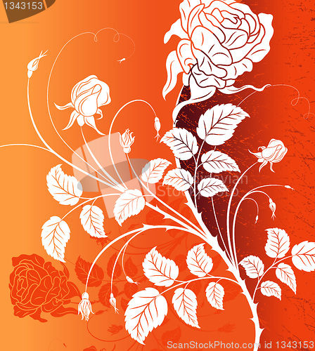 Image of Grunge floral background