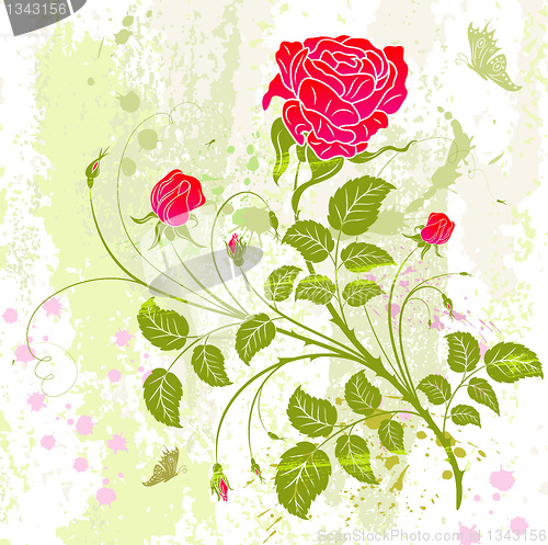 Image of Grunge floral background