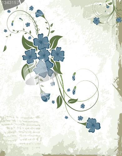 Image of Abstract floral frame