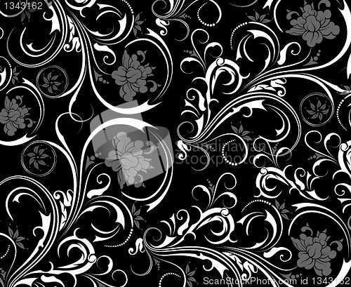 Image of Abstract floral pattern, vector
