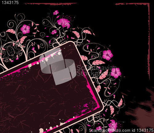 Image of Abstract floral frame