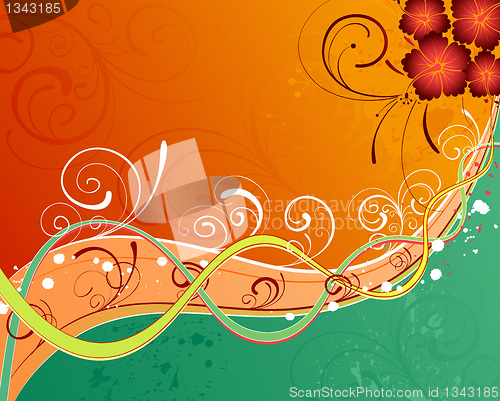Image of Grunge flower background