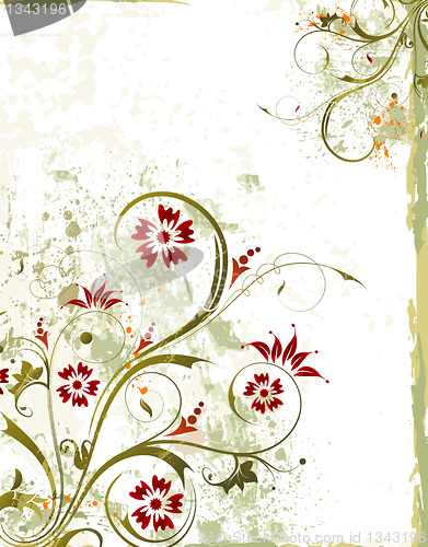 Image of Grunge floral background