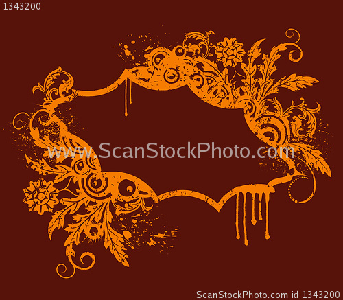 Image of Abstract floral frame