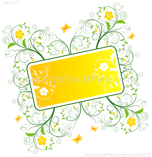 Image of Abstract floral frame