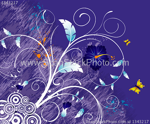 Image of Grunge floral background