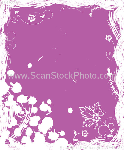 Image of Grunge background flower, elements for design