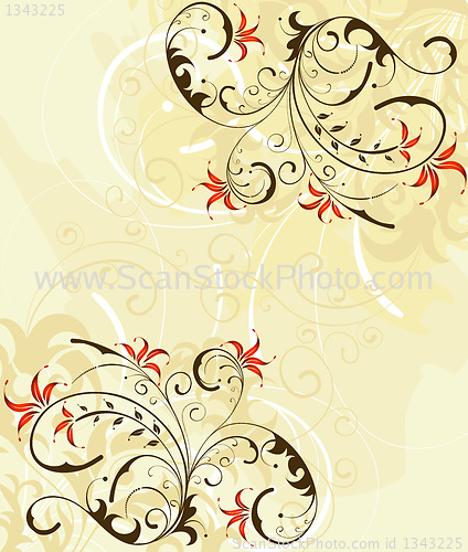 Image of Grunge flower background