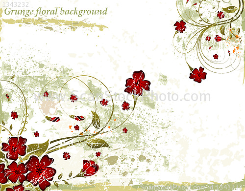 Image of Grunge floral background
