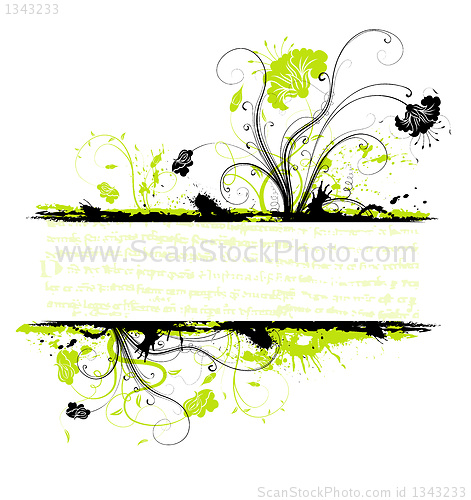 Image of Grunge flower frame