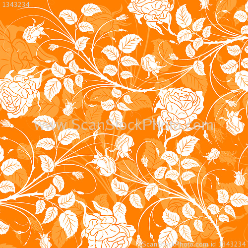 Image of Abstract floral pattern, vector