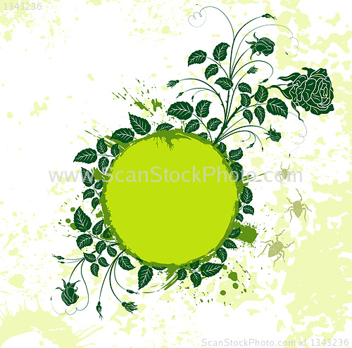Image of Abstract floral frame