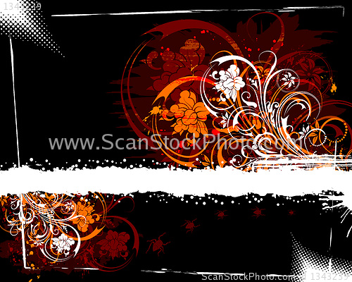 Image of Abstract floral frame