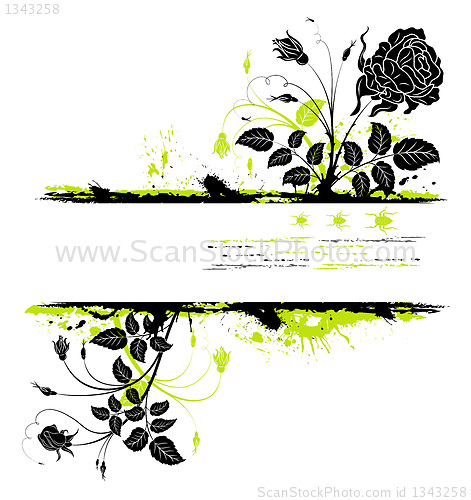 Image of Abstract floral frame