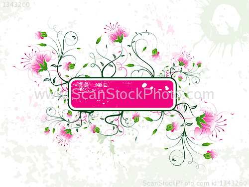 Image of Abstract floral frame