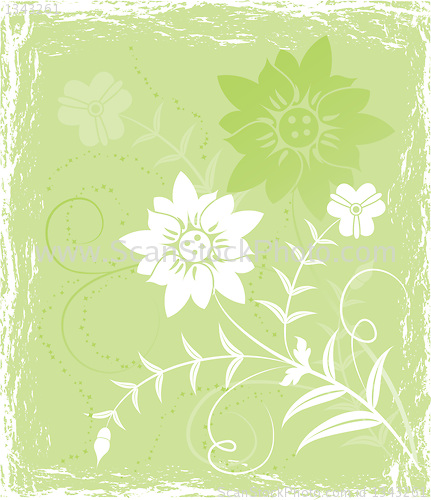 Image of Grunge background flower, elements for design, vector