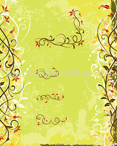 Image of Grunge floral background