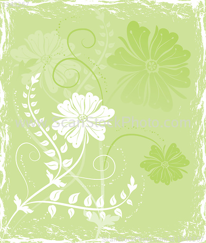 Image of Grunge background flower, elements for design