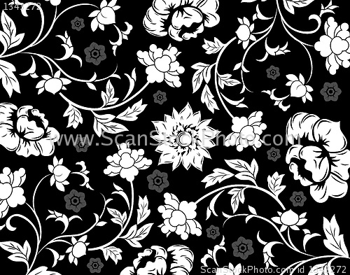 Image of Abstract floral pattern, vector