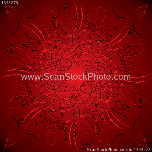 Image of Floral background, elements for design, vector