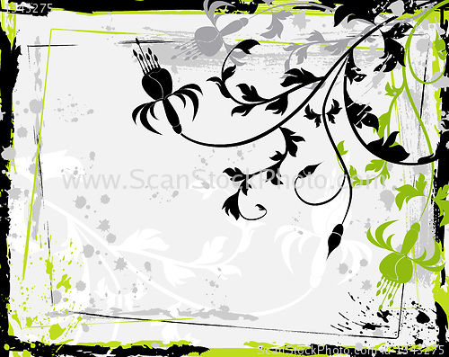 Image of Abstract floral frame