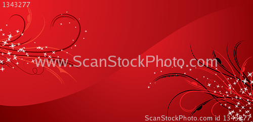 Image of Floral background, elements for design, vector