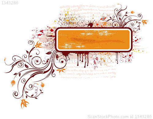 Image of Abstract floral frame