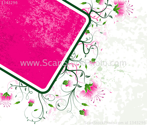 Image of Abstract floral frame