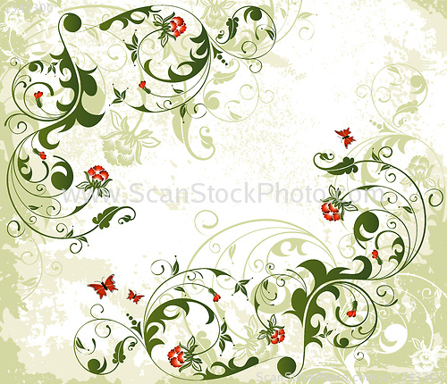 Image of Grunge flower background