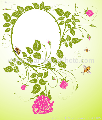 Image of Abstract floral frame