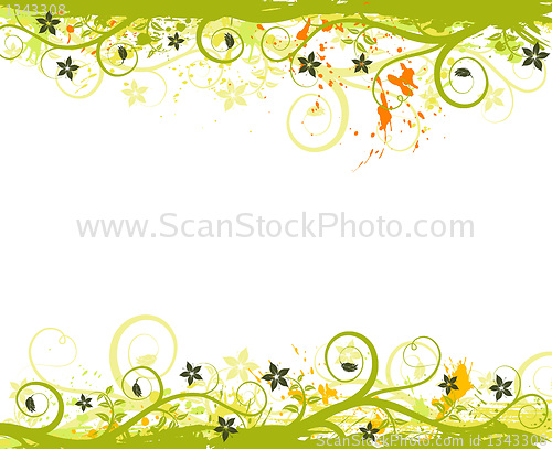 Image of Grunge flower frame