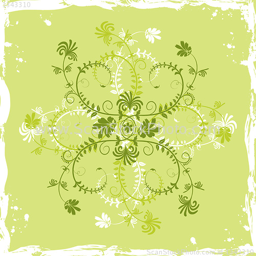 Image of Grunge background flower, elements for design, vector
