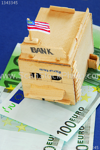 Image of Wooden model of bank