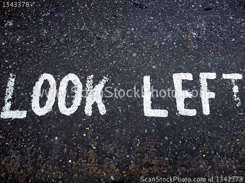 Image of Look Left sign