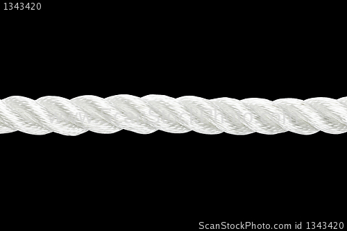 Image of Section of rope on black