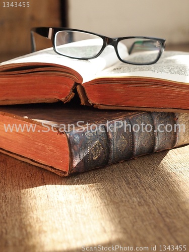 Image of Old Books and Glasses