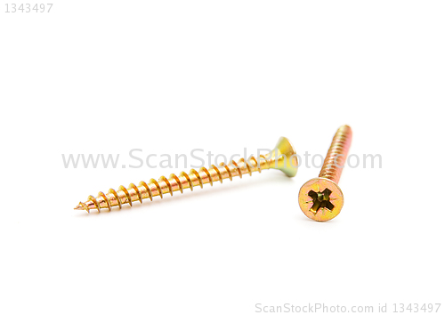 Image of Two yellow screws