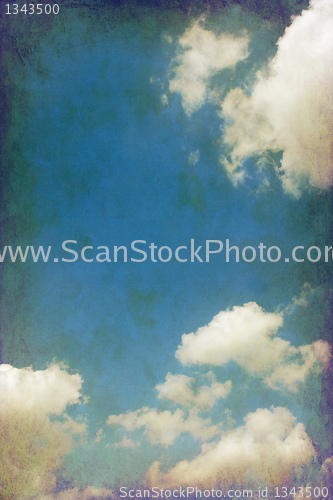 Image of vintage cloudy sky