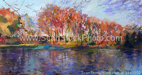 Image of fall landscape painting