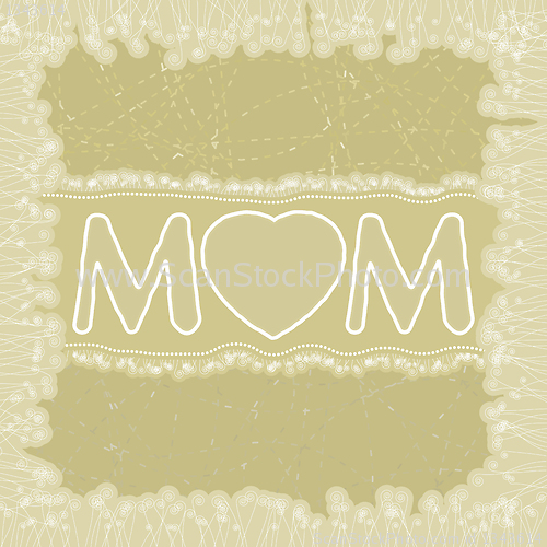 Image of Happy Mother's Day greeting card. EPS 8